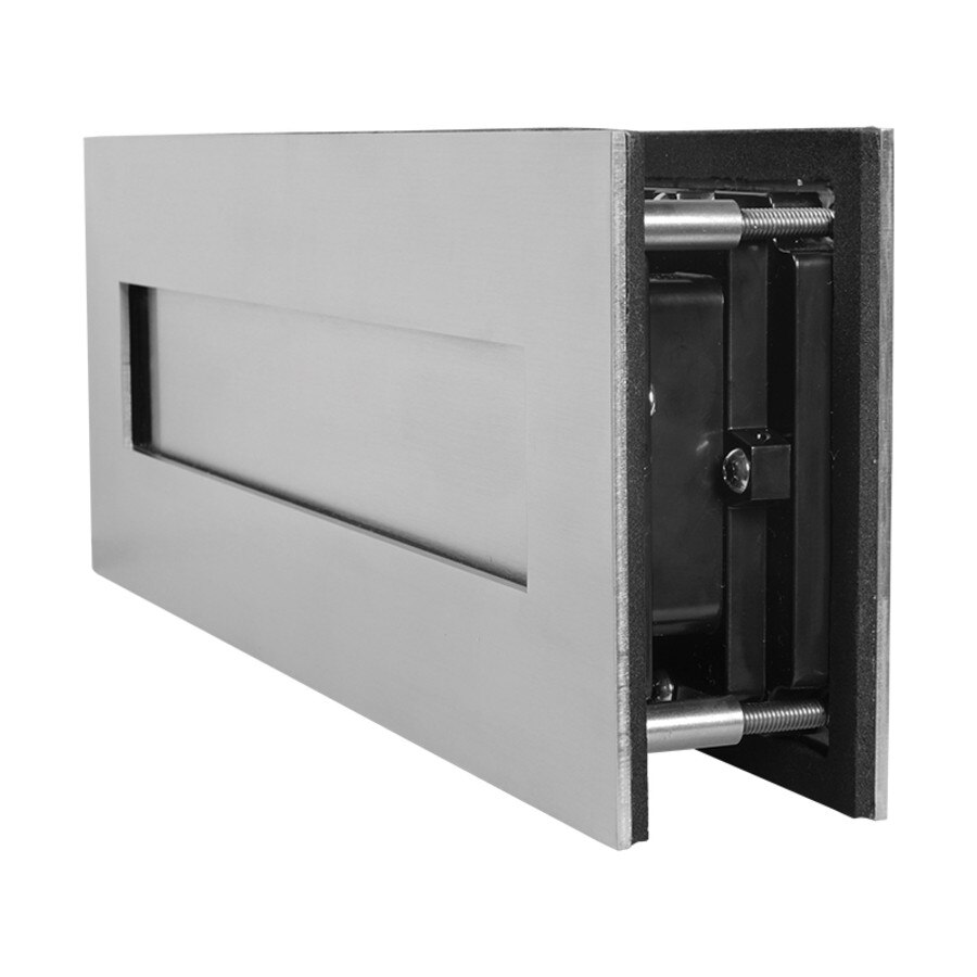 brushed steel sleeved letter plate